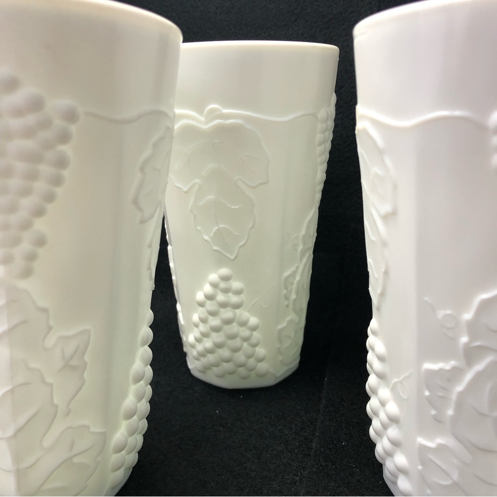 Four Harvest Milk Glass by Colony Cooler Glasses